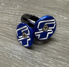 GT Mid School Repop Bicycle Bike Handlebar Bar End Plugs Blue Mountain BMX