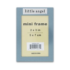 Little Angel 2x3 Mini Teal Photo Frame with Silver Accent   Baby Gift Keepsak