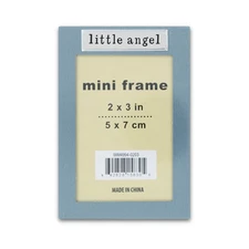 Little Angel 2x3 Mini Teal Photo Frame with Silver Accent – Baby Gift Keepsak
