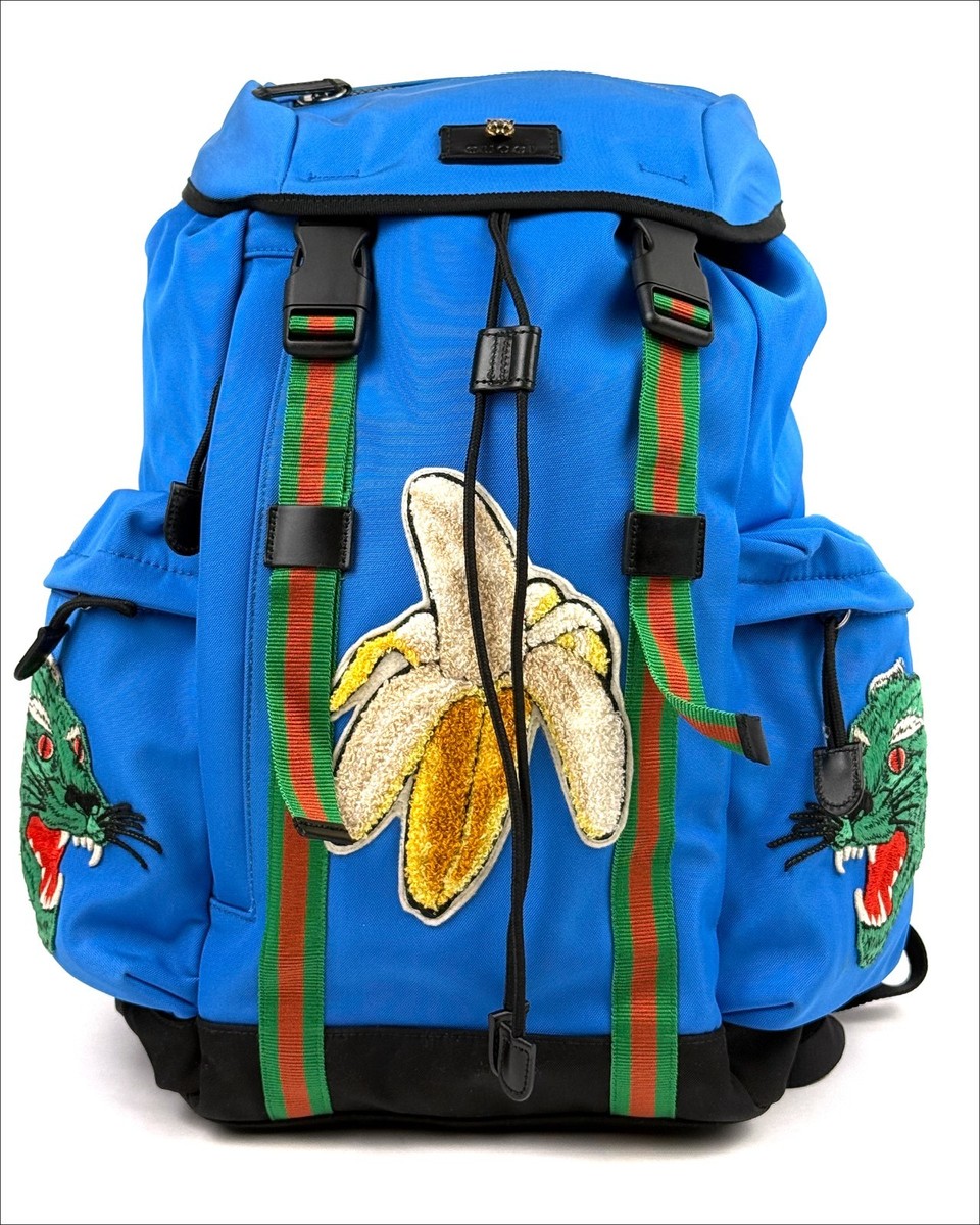 Rare - Genuine GUCCI Appliqued Banana Backpack - 4290379PYLX