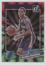 2023 Donruss Rated Rookie Holo Red & Green Laser 58/75 Jordan Hawkins #219 19n6