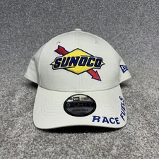 New Era 9Forty Sunoco Fuel Snapback Hat Cap White Blue Adjustable Logo OSFM