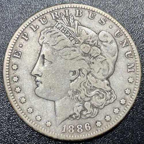 1886 S Morgan Silver Dollar $1 Better Grade VF Very Fine Semi-Key Date