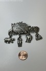 Vintage J.J Silver Tone Noah's Ark Charm Brooch 25.9g — photo 2