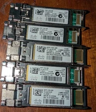 Lot of 5: Cisco SFP10GSR 10 Base SFP Module 10-24115-03