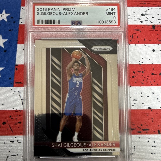 2018-19 Panini Prizm Shai Gilgeous-Alexander RC Base #184 PSA 9 Clippers