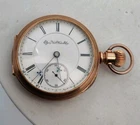 Antique 1887 Elgin Gold Filled Pocket Watch Beautiful Design Model #685806 Runs!