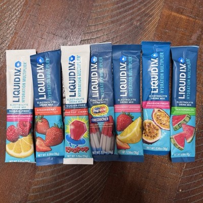 Liquid IV Hydration Lot Of 197 Single Packets - 7 Flavors!