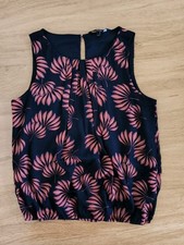 Vero Moda Top mit Gummizug Bündchen, Größe M,blau,rot,wenig getragen