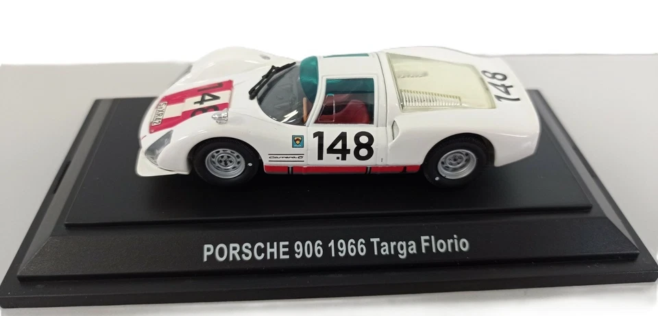 EBBRO Porsche 906 - 1966 Targa Florio Race Car Model Boxed 637 White - Image 3 of 4