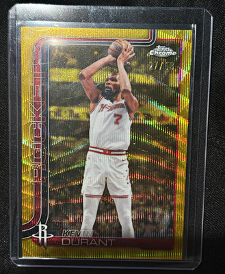 2025-26 Topps Chrome Update Kevin Durant Gold Wave Parallel /50