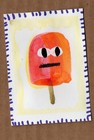 Original ACEO Art Card Popsicle Series of 3 watercolor and acrylic — photo 3