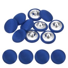 Cover Button Kits 10pcs - Fabric Button Maker Covered - Blue - 0.6 IN 