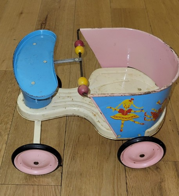 #ad Vintage Metal Childrens Doll Stroller Nassau Products Corp Troy NY 1960s $59.95
