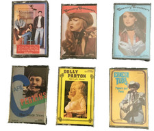 Lot of 6 Assorted Vintage Cassettes Dolly Parton Country Crossovers 1 2 5 NEW 