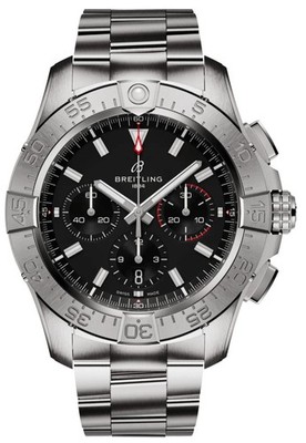 Breitling Avenger B01 Black Baton Dial Stainless Steel Men's Watch AB0147101B1A1