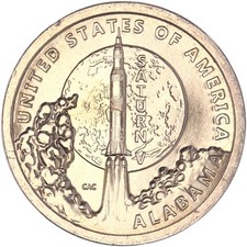 2024 D Innovation Alabama Saturn V Rocket Dollar Choice BU See Pics D161