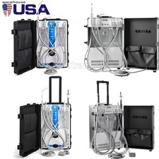 Portable Dental Mobile Delivery Unit System Air Compressor Strong Suction 4Hole
