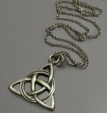 Sterling Silver Scottish Celtic Pendant 925 Edinburgh 2005 18.5” Chain Necklace