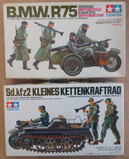 1/35 TAMIYA 35029 SD.KFZ2 KETTENKRAFTRAD  & MM176 BMW R75 WITH SIDECAR & TROOPS