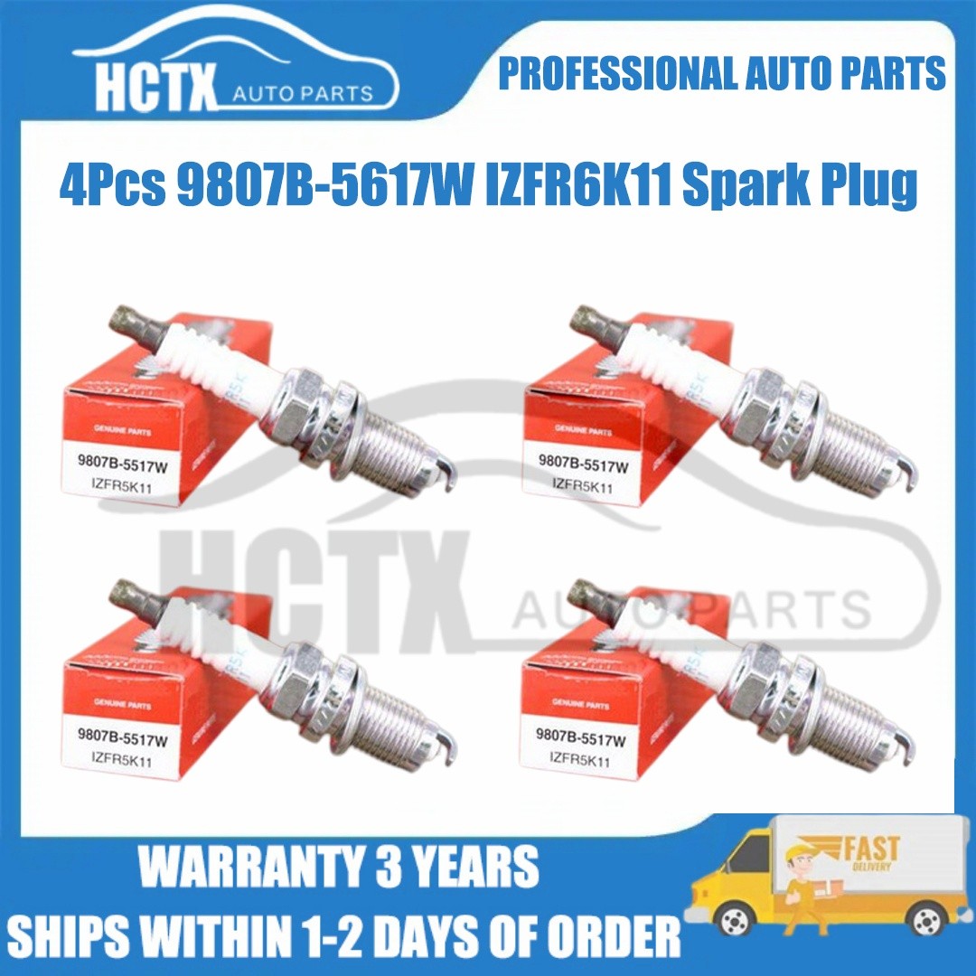 Genuine Set of 4 9807B-5617W IZFR6K11 Iridium Spark Plug Fit Accord MDX Honda