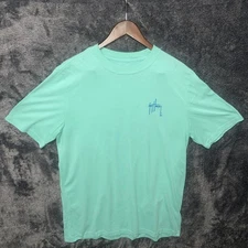 Guy Harvey Men’s Graphic T‑Shirt L Turquoise Teal Cotton Outdoor / Fishing Shirt
