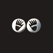 One-of-a-Kind Sterling Silver Bear Paw Print Stud Earrings   Southwestern Design