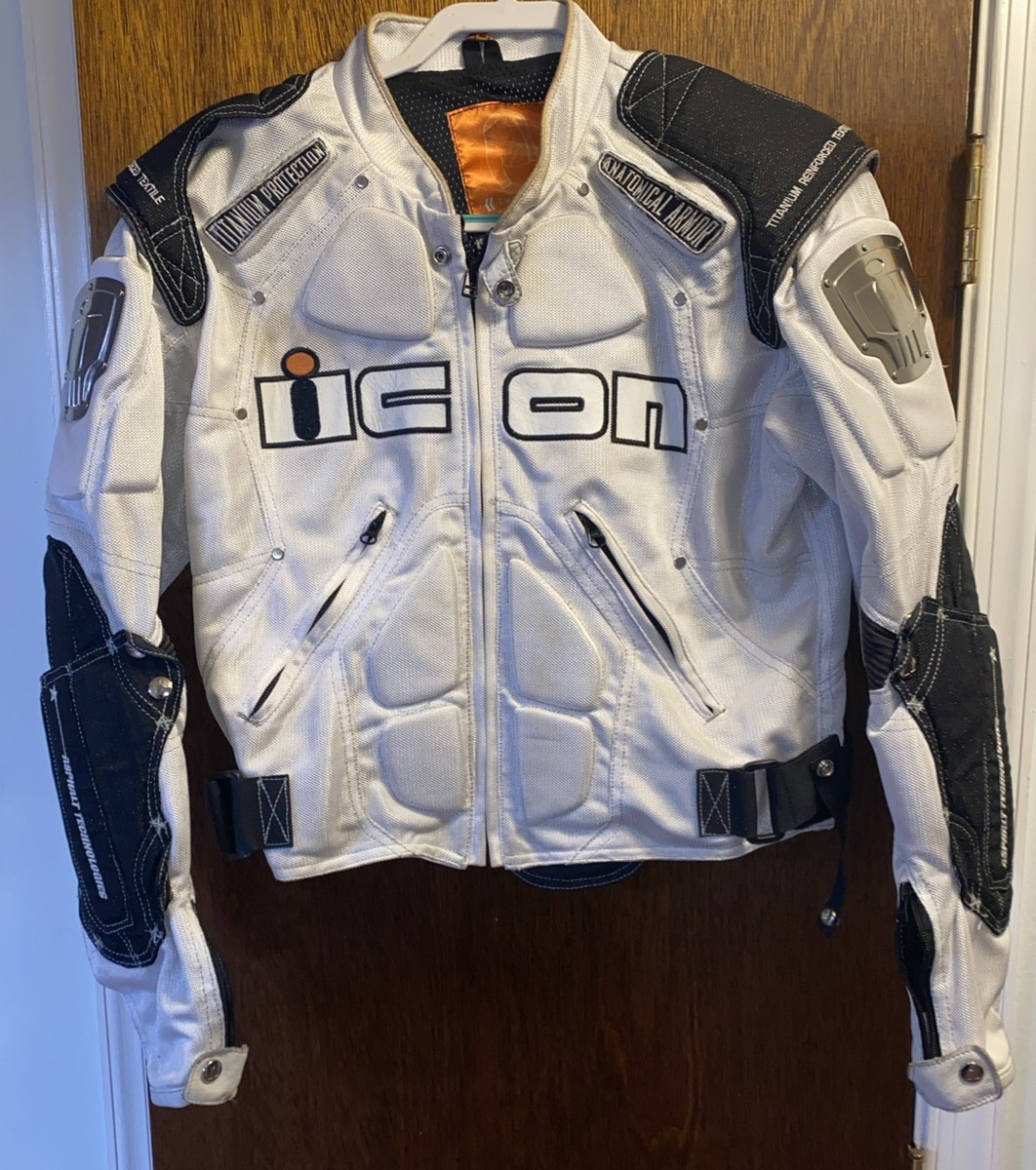 ICON TiMax Motorcycle Jacket Titanium Reinforced CE Armored Vented