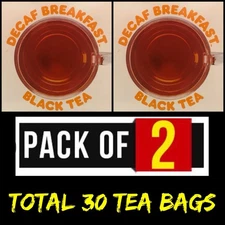 Dunkin Decaf Breakfast Black Tea Total 30 Tea bags Decaffeinated Anytime Of Day