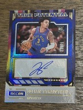 2023-24 Recon #TPS-STW Julian Strawther True Potential Blue #/75 Auto Nuggets