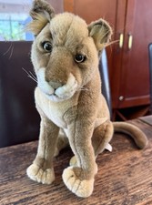 Hansa Mountain Lion Plush Realistic Poseable Excellent Condition 10 Rare 4255