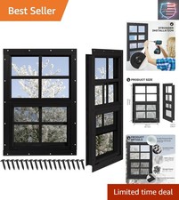 Shed Windows 2 Pack, Chicken Coop Windows 18" x 23" with Tempered Glass and F...