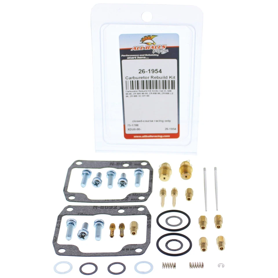 Carburetor Rebuild Kit For Arctic Cat ZL 500 1998-2000; 26-1954 Foto 3 de 4