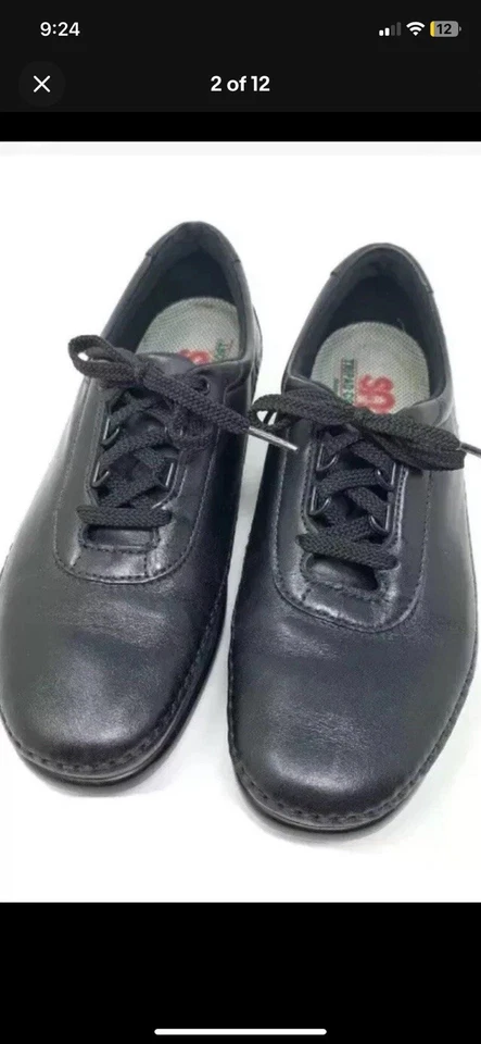SAS Traveler Active Womens 7.5  N Narrow Black Leather Tripad Comfort Sneaker - Image 2 of 4