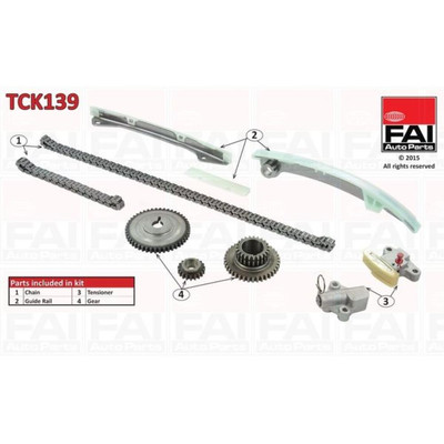 FAI AutoParts Steuerkettensatz Simplex Kette geräuscharm für Nissan Qashqai