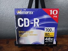 New Memorex Music CD-R Recordable Blank CDs Write 48X 700 MB 80 min 10 Pack
