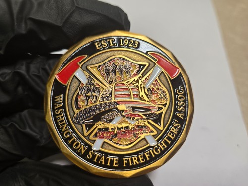 Washington State FireFighters Association Challenge Coin 2" Since 1923