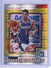 2021-22 Panini Donruss Optic Devin Booker 18 Elite Dominators Gold Pulsar /10