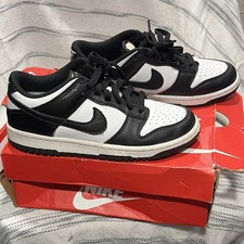 Nike Dunk Low GS Black/White "Panda" Leather Low Top US 5Y CW1590-100
