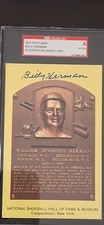 1964 DATE BILLY HERMAN HOF YELLOW PLAQUE AUTOGRAPHED PSA/DNA AUTHENTIC H.O.F RZC