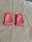 Vintage 1996 Fisher Price Little People Doll House Pink Single Bed lot of 2