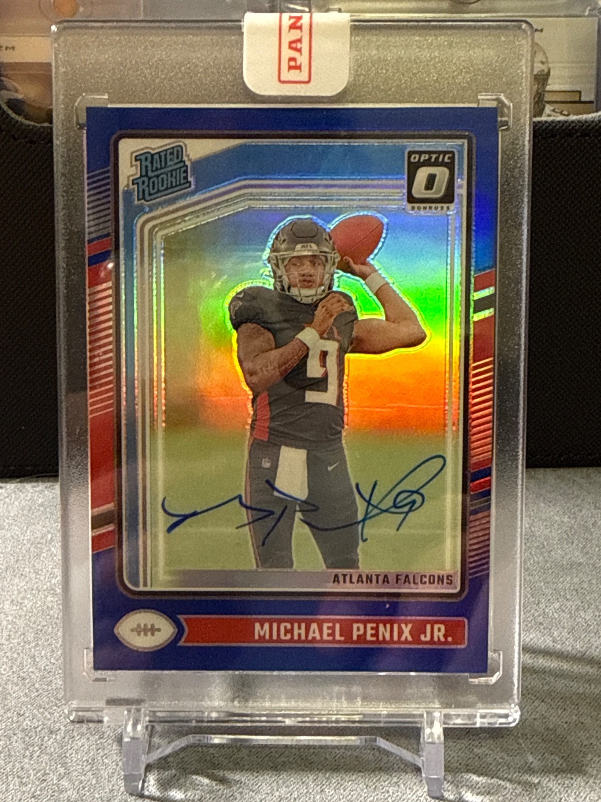 2024 Panini Donruss Optic Michael Penix Jr Rated Rookie Blue Auto /99 #279