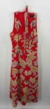 Pre-Owned Tahari Red Size 10 Long Sleeveless Dress