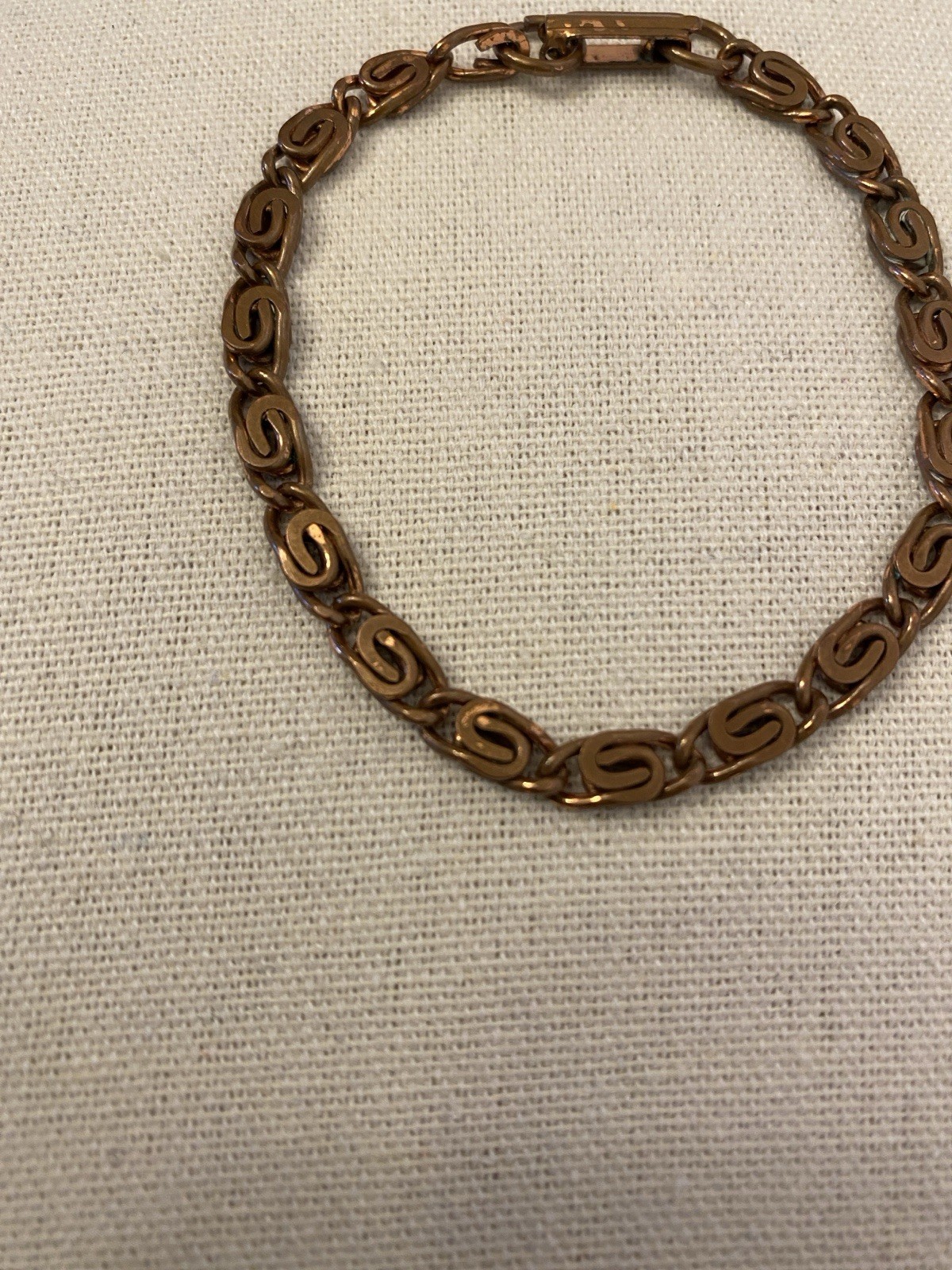 Solid Copper Bracelet S Link Chain - image 3