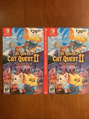 Cat Quest And Cat Quest II Nintendo Switch - Authentic- RARE - Display Box Only