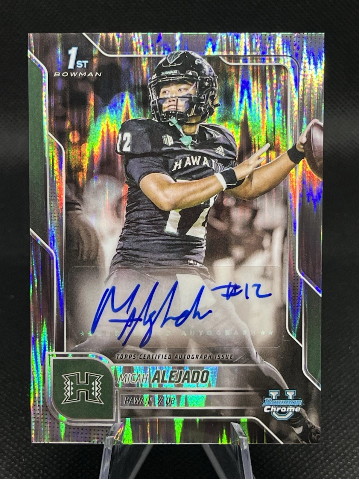 2025 Bowman U Chrome #BCA-MA Micah Alejado 1st Bowman Stealth Refractor Auto