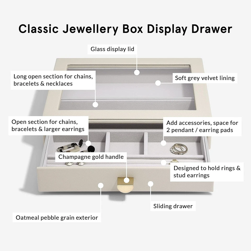 Stackers Oatmeal Classic Jewellery Box Display Drawer - Image 4 of 4