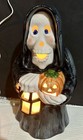 Vintage 1990s Ceramic "The Gate Keeper Lantern" Electric Glow Skeleton Halloween — photo 1