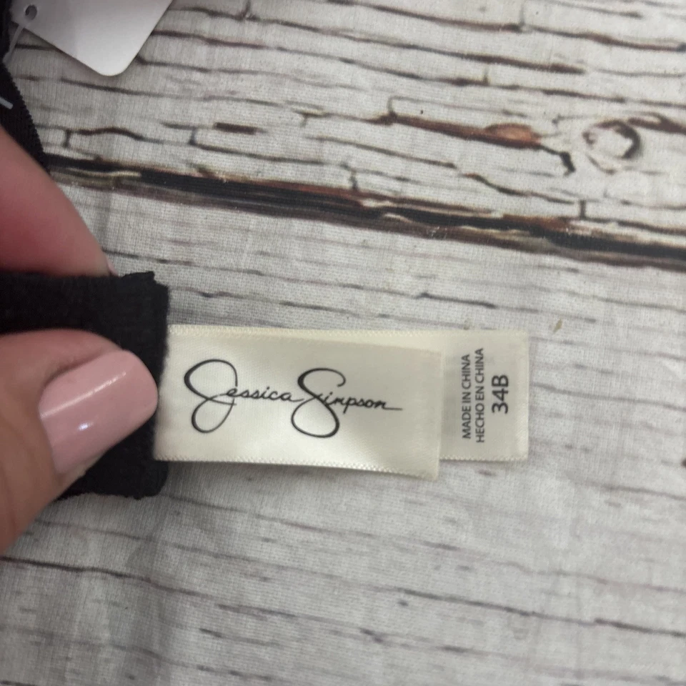 Sujetador Jessica Simpson Sin Alambres Talla 34B Negro Cachemira Talla 34B Nuevo con Etiquetas Foto 4 de 4