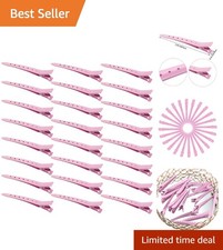 Stylish 24-Pack Pink Duck Bill Clips - Metal for Effortless Hair Styling